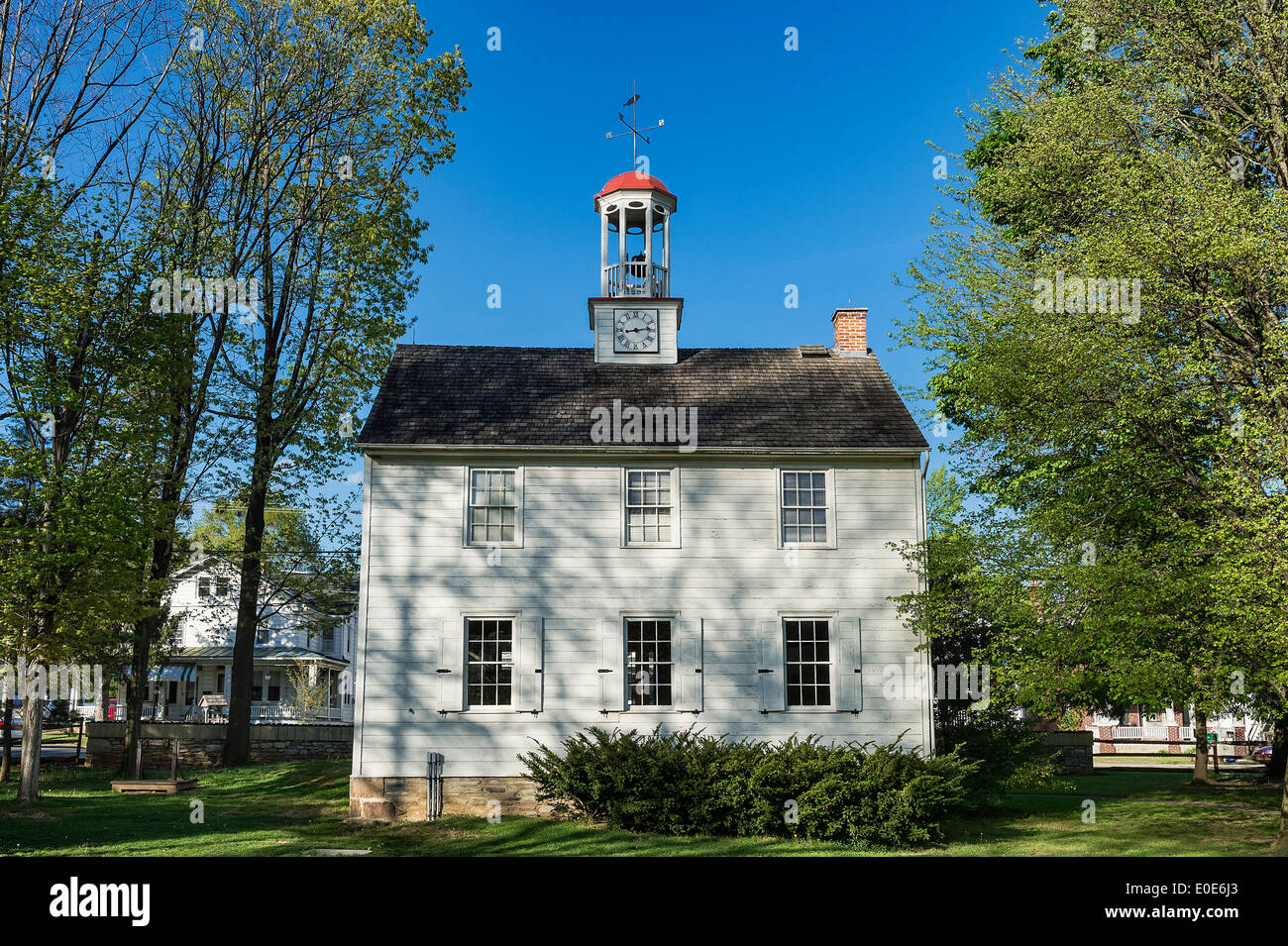 The Academy schoolhouse at Ephrata Cloister, Ephrata, Pennsylvania, USA Circa 1837 Stock Photo