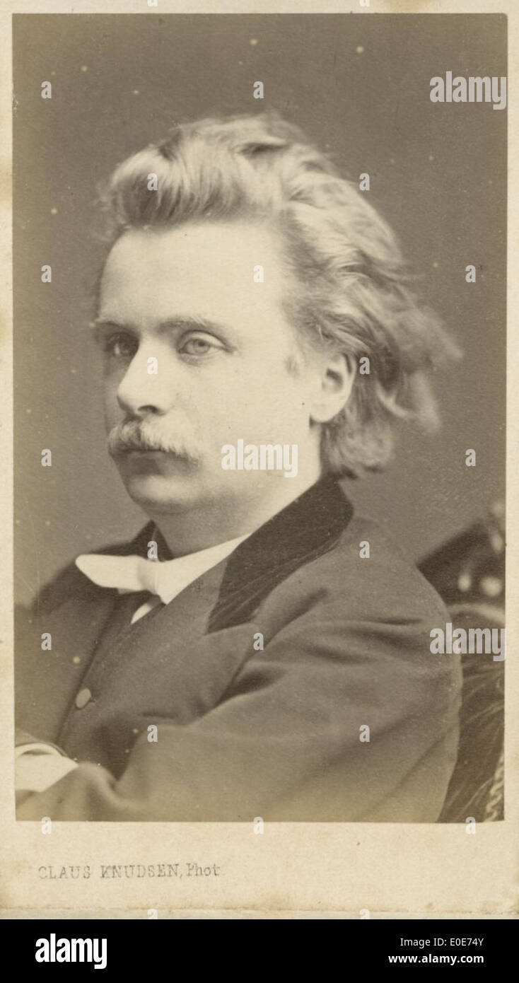 Hager Portrait This portrait of Edvard Hagerup Grieg, a renowned 19th-century ...