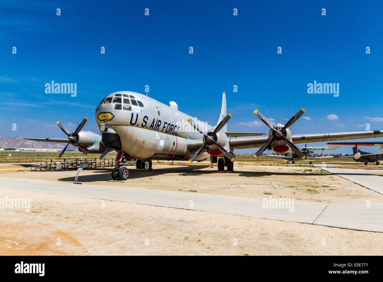 Boeing KC-97 StratoFreighter at the March Field Air Museum in Riverside California Stock Photo