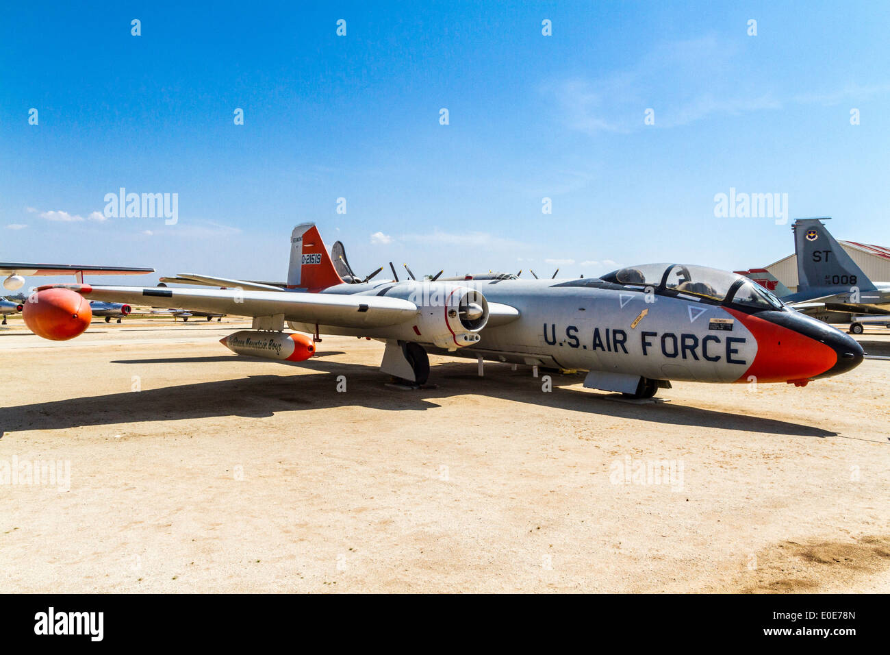 Martin EB-57 Canberra at the March Field Air Museum in Riverside California Stock Photo