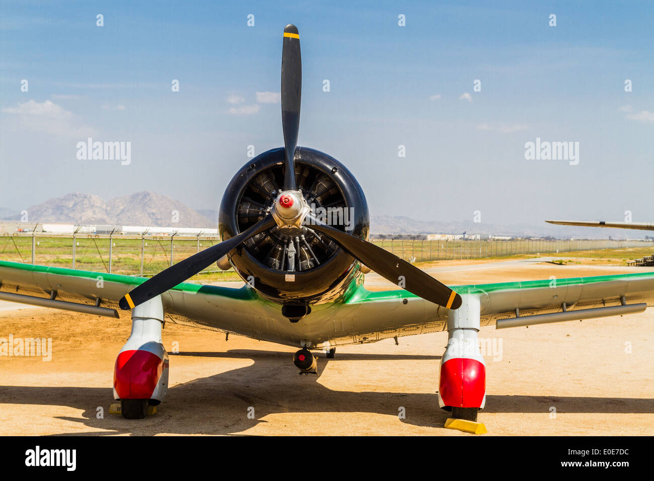 A Vultee BT-13A Japanese D-3 VAL Replica at the March Field Air Museum in Riverside California Stock Photo