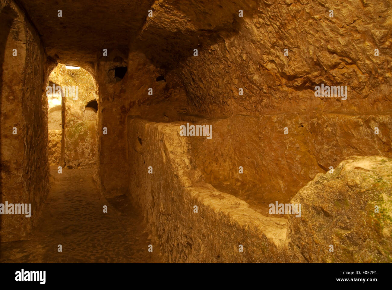 The ancient Christian cemetery at Rabat, Malta Stock Photo
