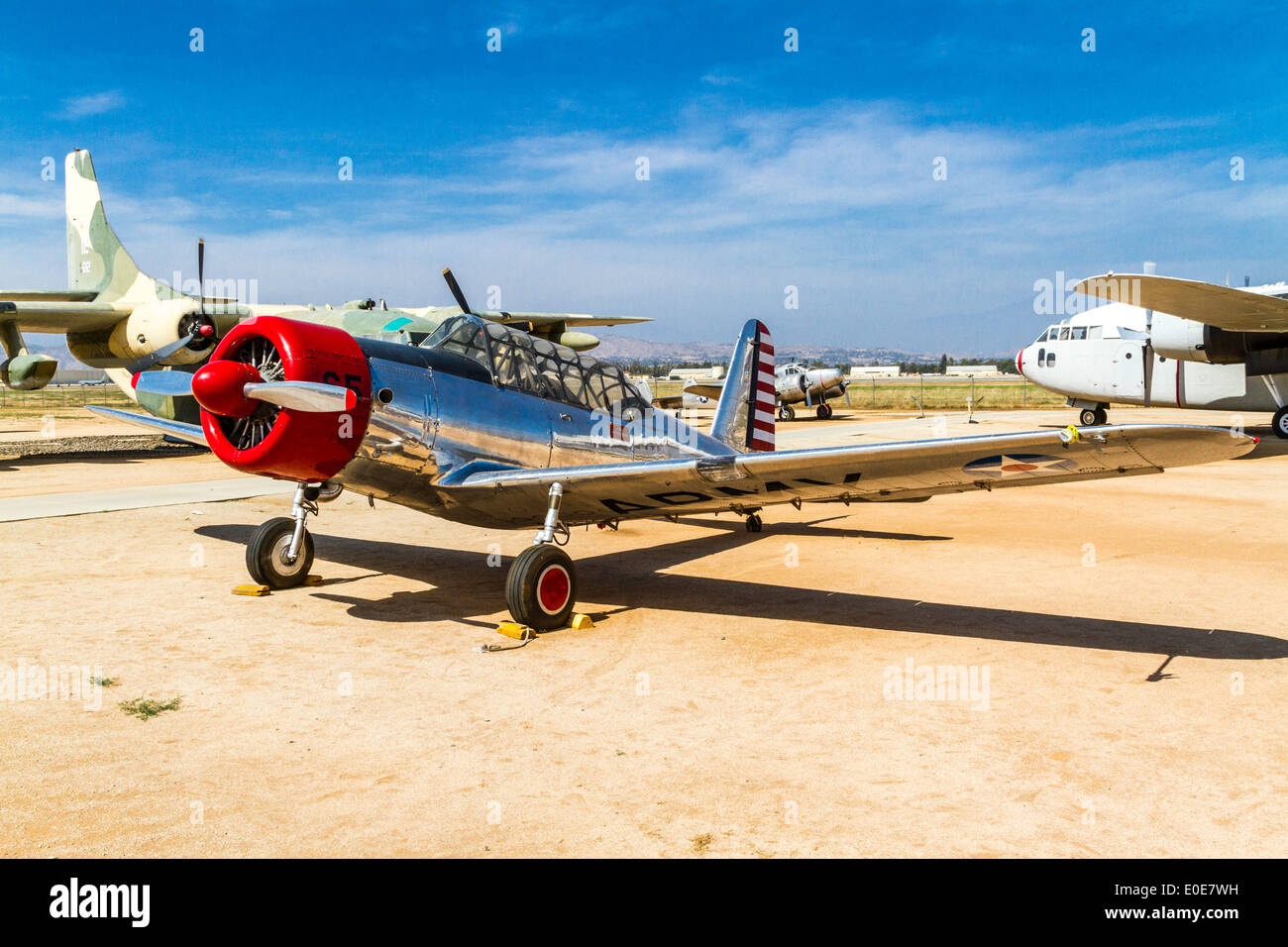 A Vultee BT-13 Trainer at the March Field Air Museum Stock Photo