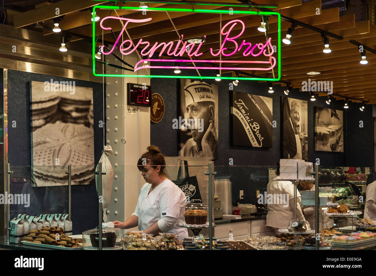Termini Brothers italian bakery at the Reading Terminal Market, Philadelphia, Pennsylvania, USA Stock Photo
