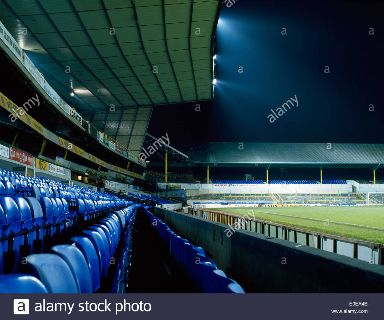 Stands and terrace, nightfall, inside White Hart Lane home of Stock