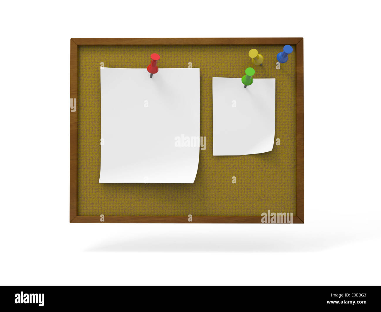 Cork notice board with office supplies Stock Photo Alamy