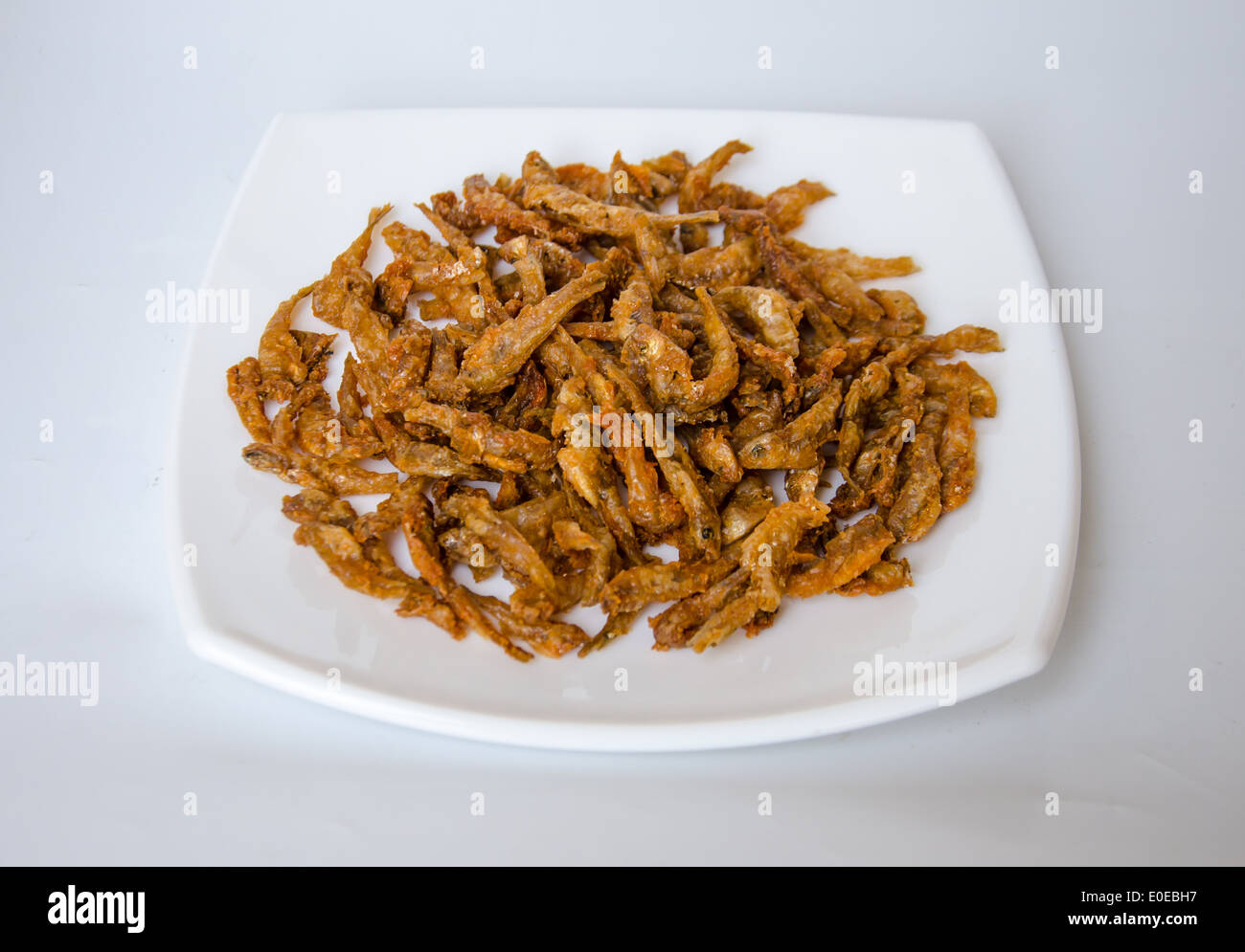 fried small fish for healthy food Stock Photo