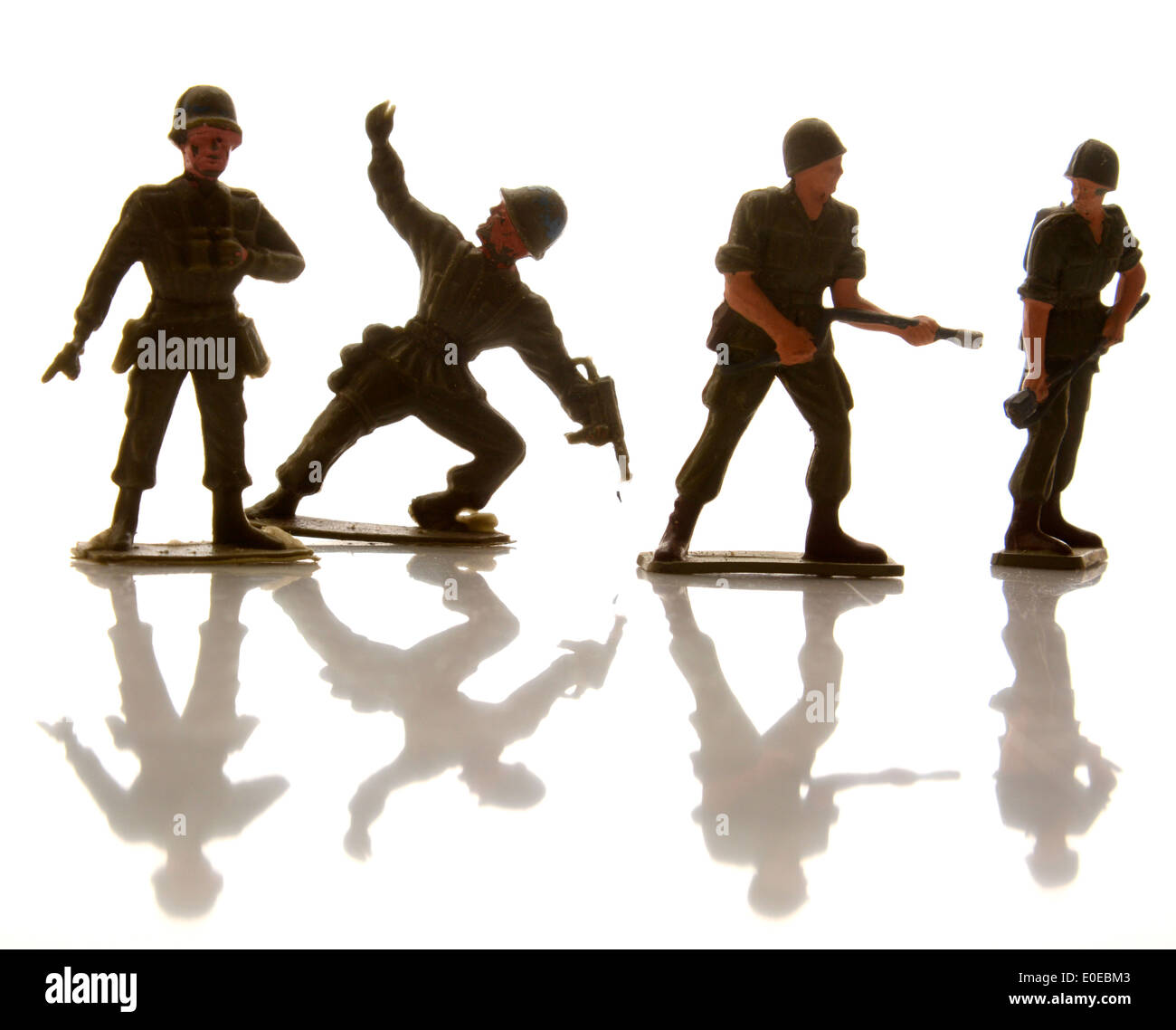 Toy soldiers figurines Stock Photo