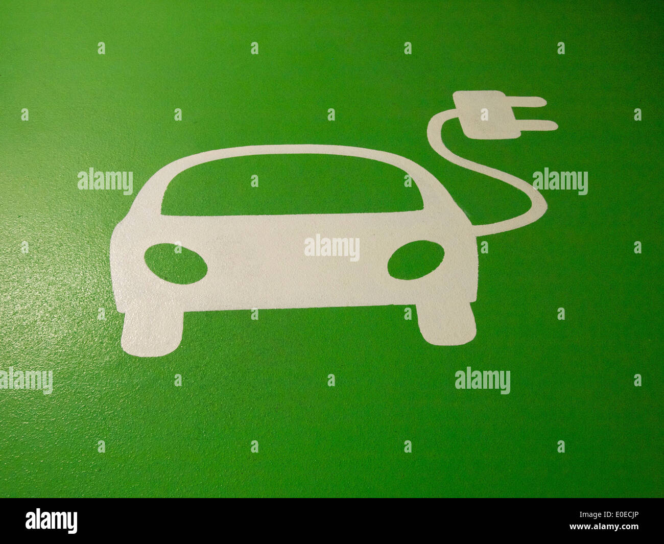 Electric car charging point logo Stock Photo