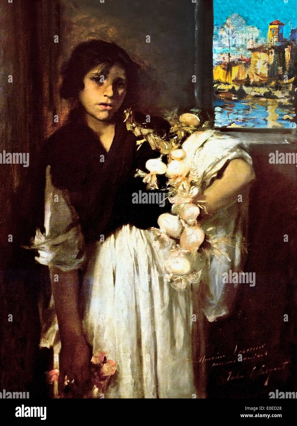 Venetian Onion Seller 1880-82 John Singer Sargent 1856-1925 American United States of America USA Stock Photo