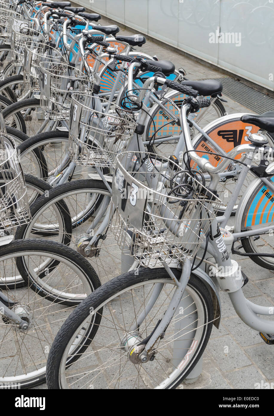 VCUB bike hire station in Bordeaux, France Stock Photo