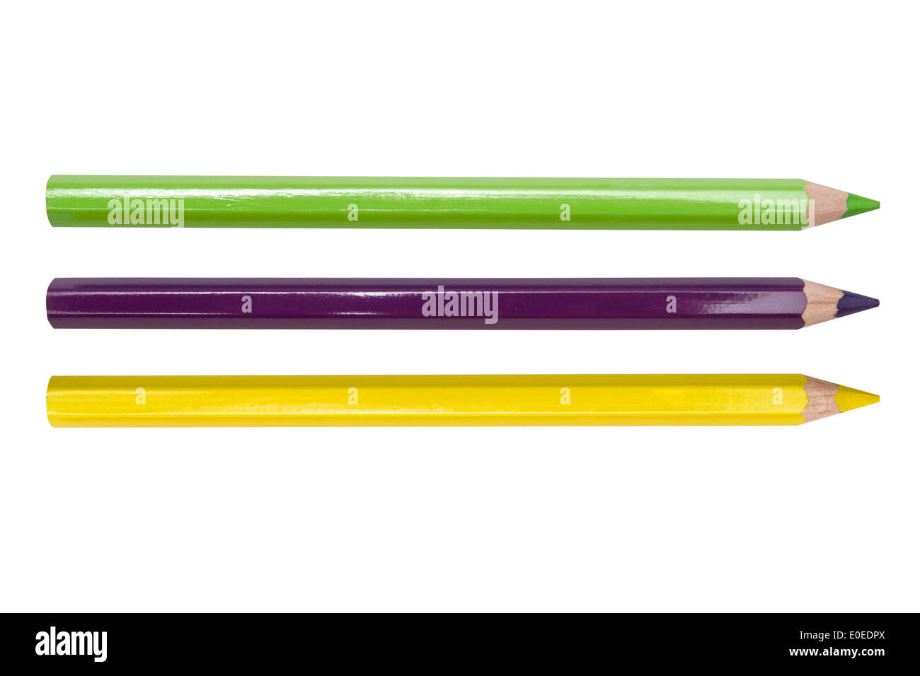 Color pencils isolated on white background Stock Photo