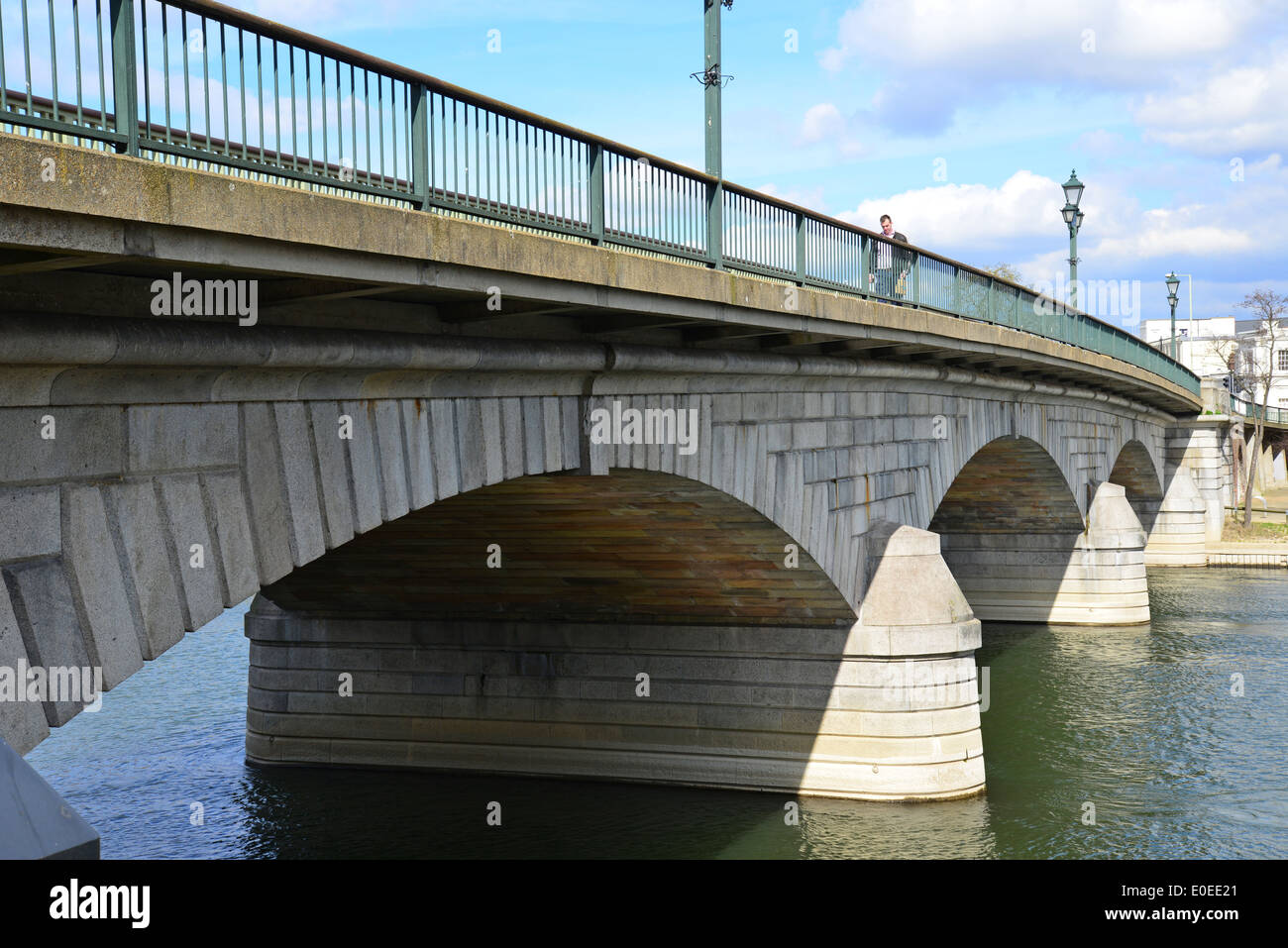 Staines Bridge over River Thames, StainesuponThames, Surrey, England, United Kingdom Stock