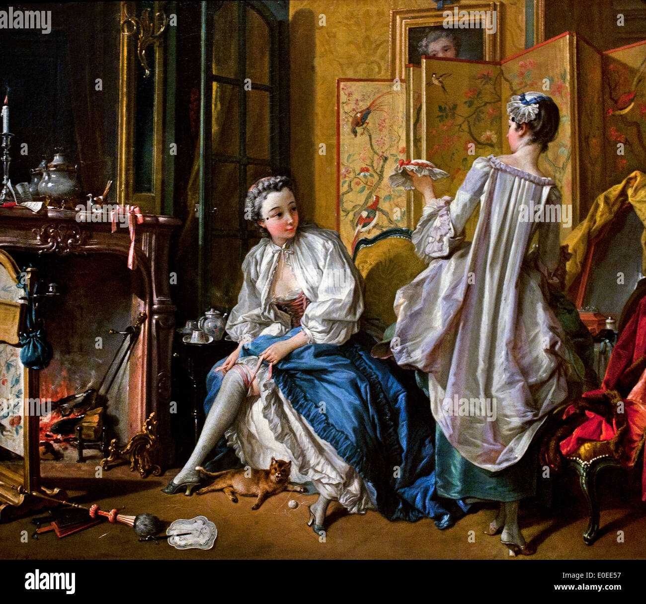 La toilette 1742 François Boucher 1703-1770 France French Stock Photo