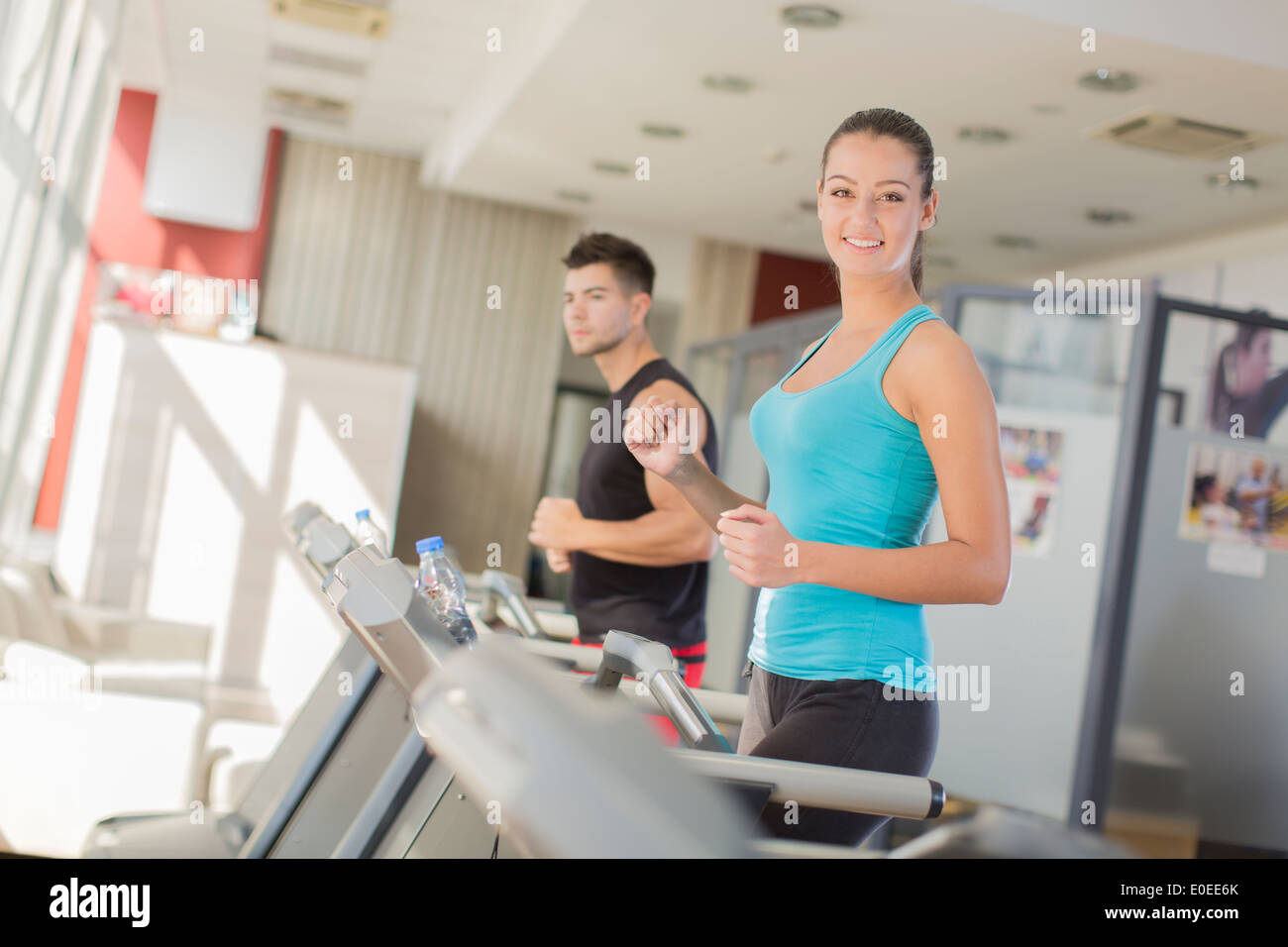 Young couple training in the gym Stock Photo - Alamy