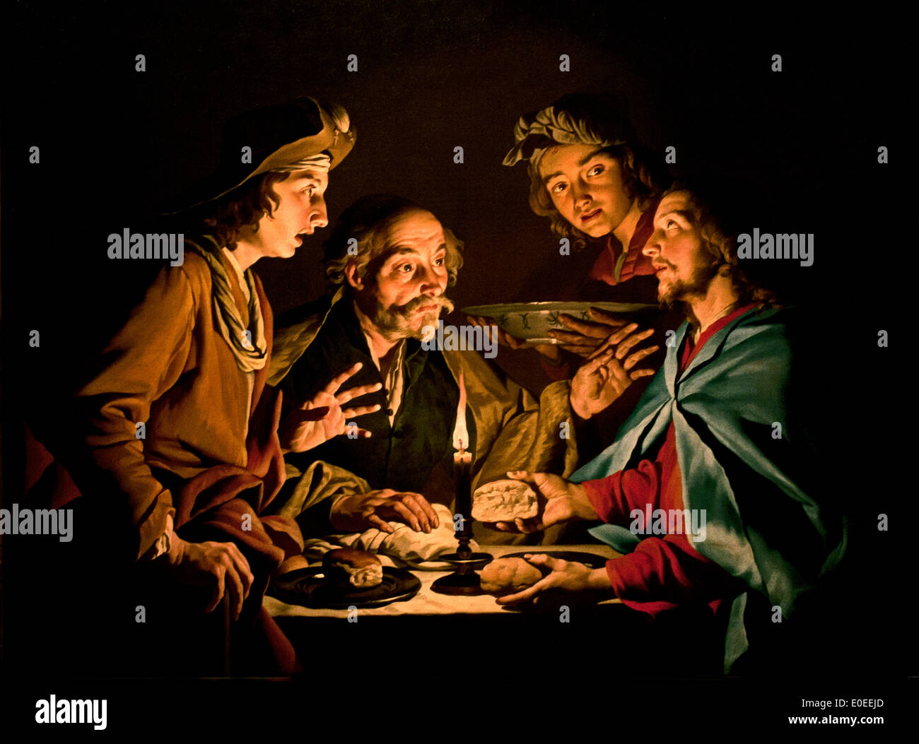 The Supper at Emmaus 1633-39 Matthias Stom 1600-1652 Dutch Netherlands Stock Photo