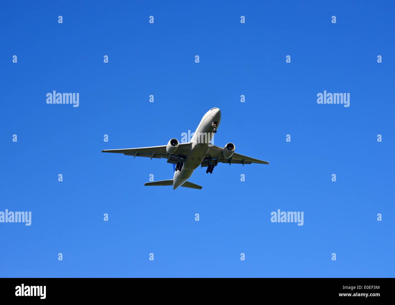 Small aircraft landing at Heathrow Airport, Colnbrook, Berkshire, England, United Kingdom Stock Photo