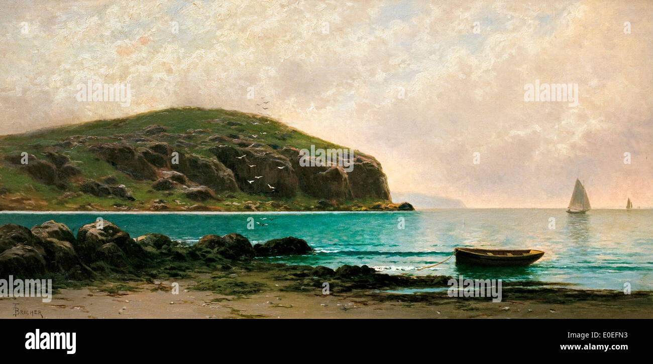 Coastal View by Alfred Thompson Bricher 1837-1908 English American Stock Photo