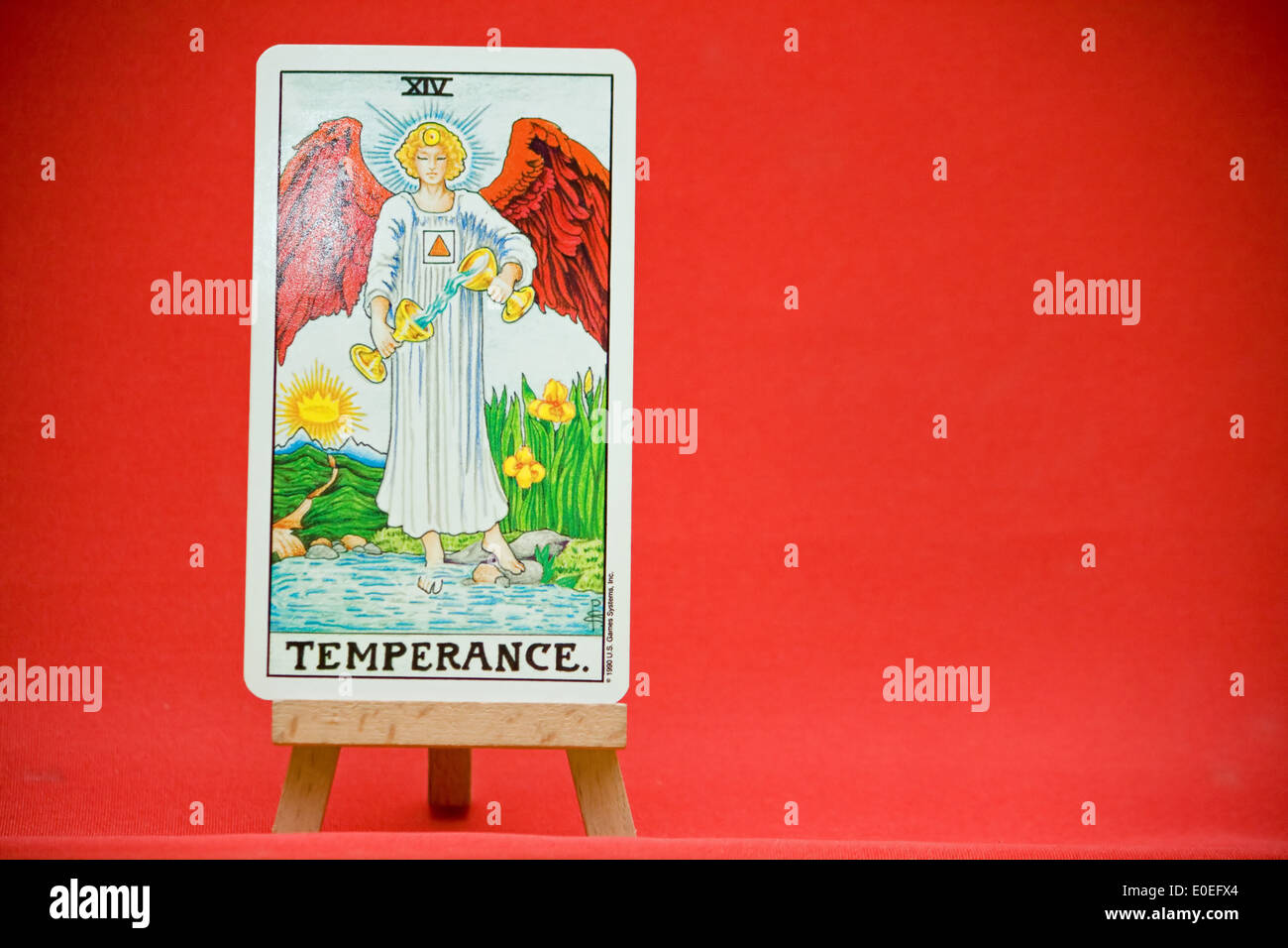 Temperance. A major arcana card from the Universal Waite deck. Stock Photo