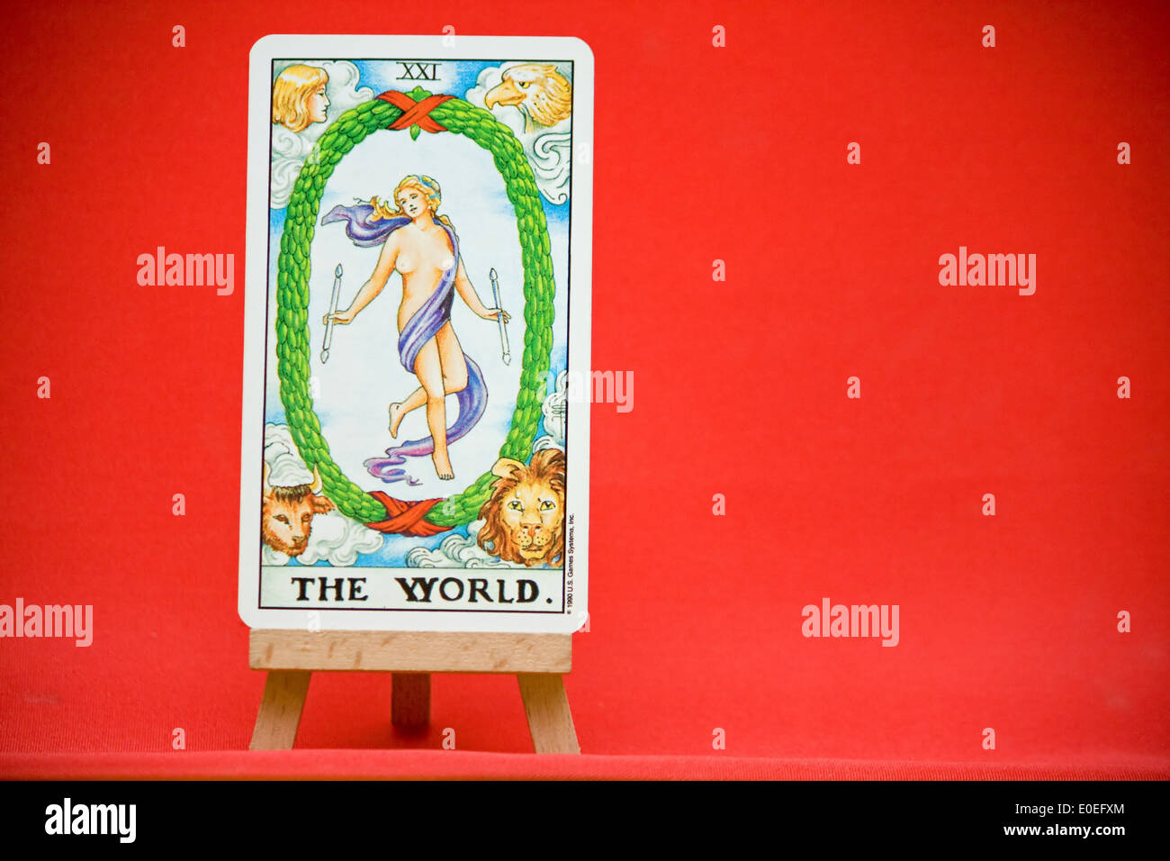 The World. A major arcana card from the Universal Waite deck. Stock Photo