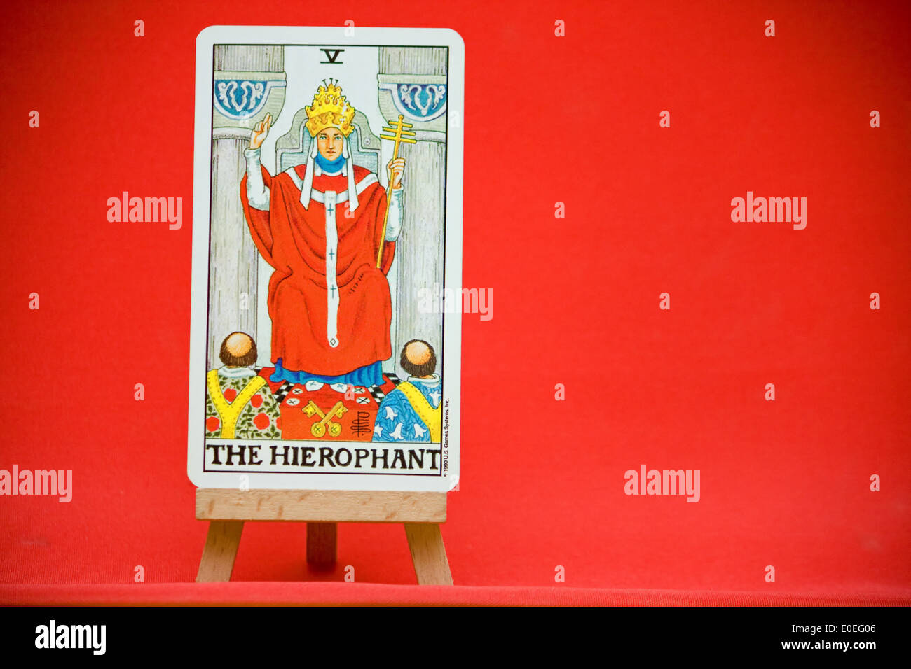 The Hierophant. A major arcana tarot card. Stock Photo