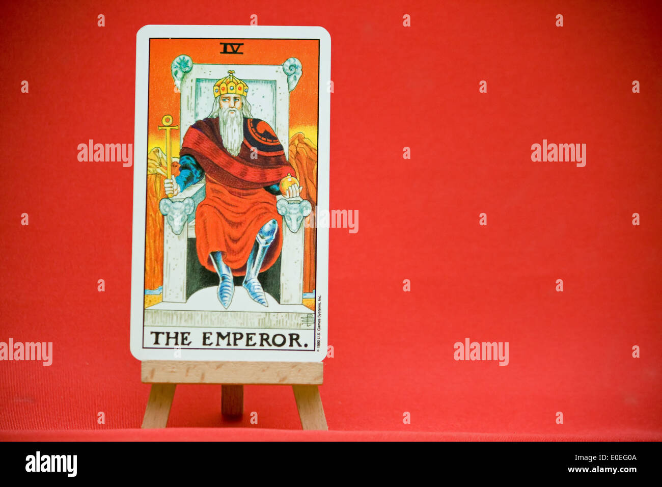The Emperor. A Major Arcana tarot card. Stock Photo