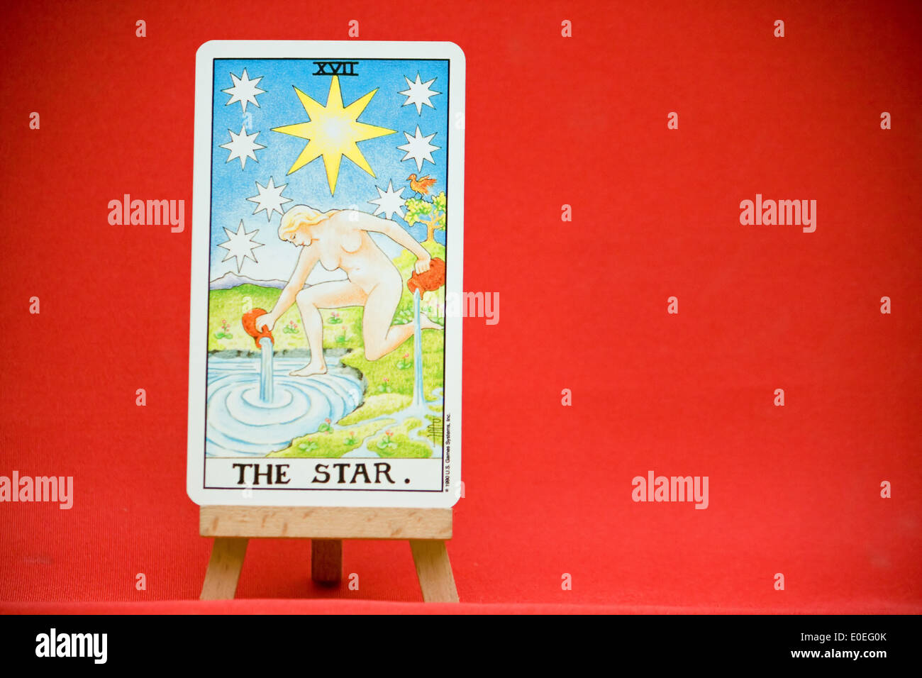 The Star. A major Arcana card from the Universal Waite tarot deck. Stock Photo