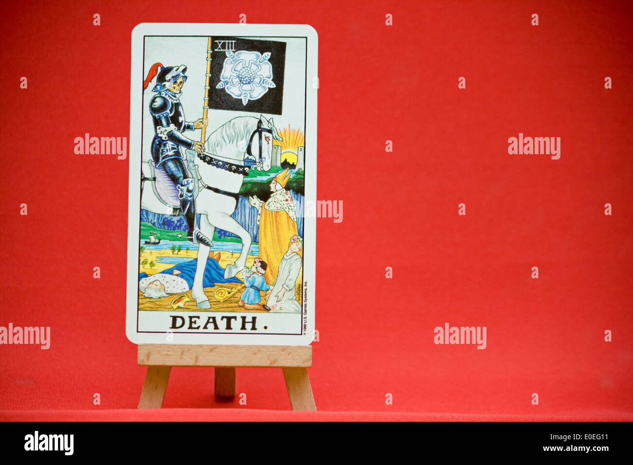 Death. A major Arcana tarot card from the Universal Waite deck. Stock Photo