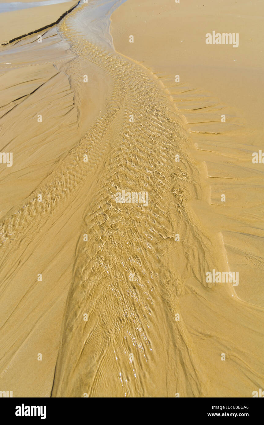 Sand Patterns, Fraser Island, Queensland, QLD, Australia Stock Photo