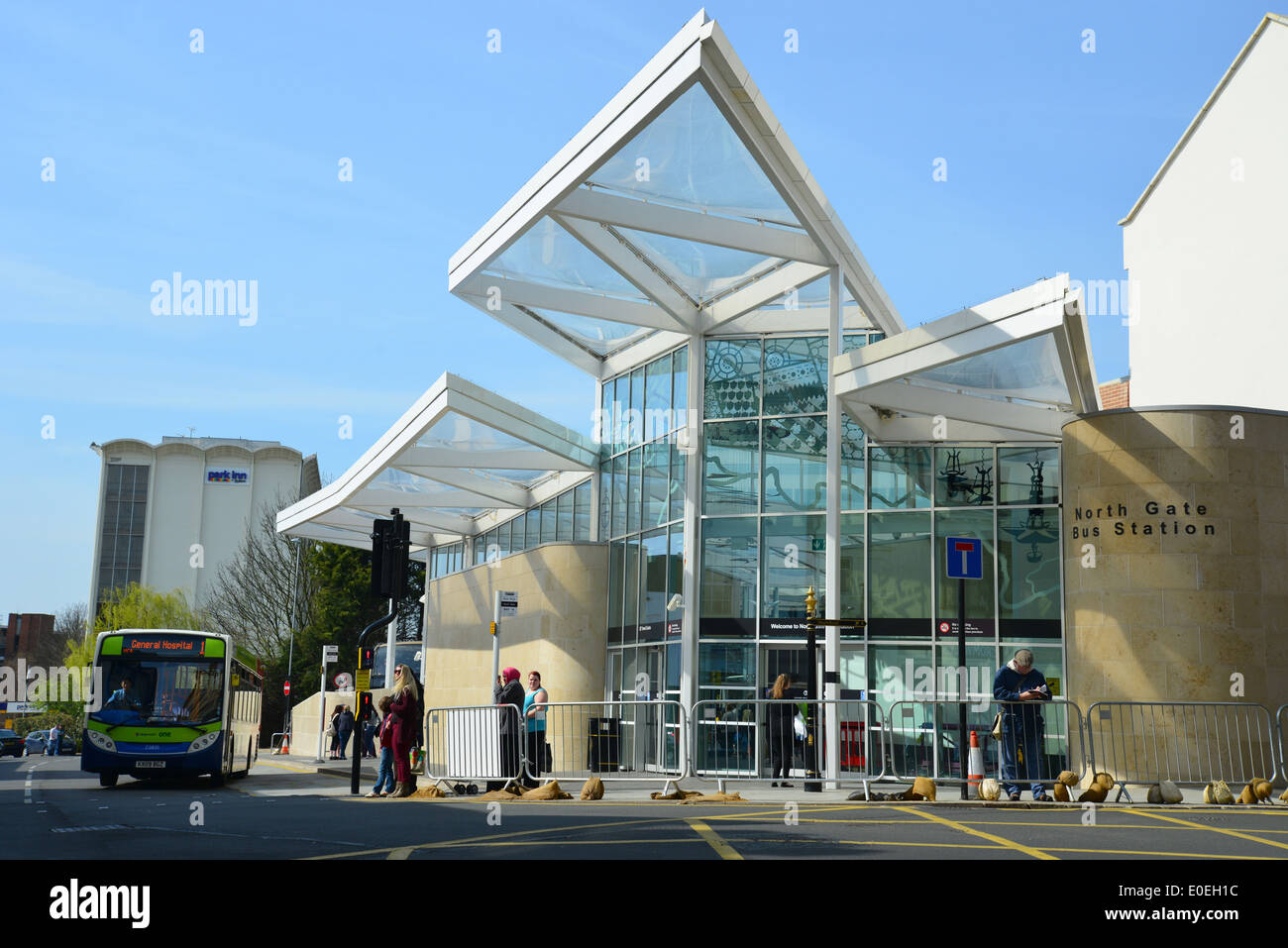 North Gate Bus Station, Bradshaw Street, Northampton, Northamptonshire, England, United Kingdom Stock Photo