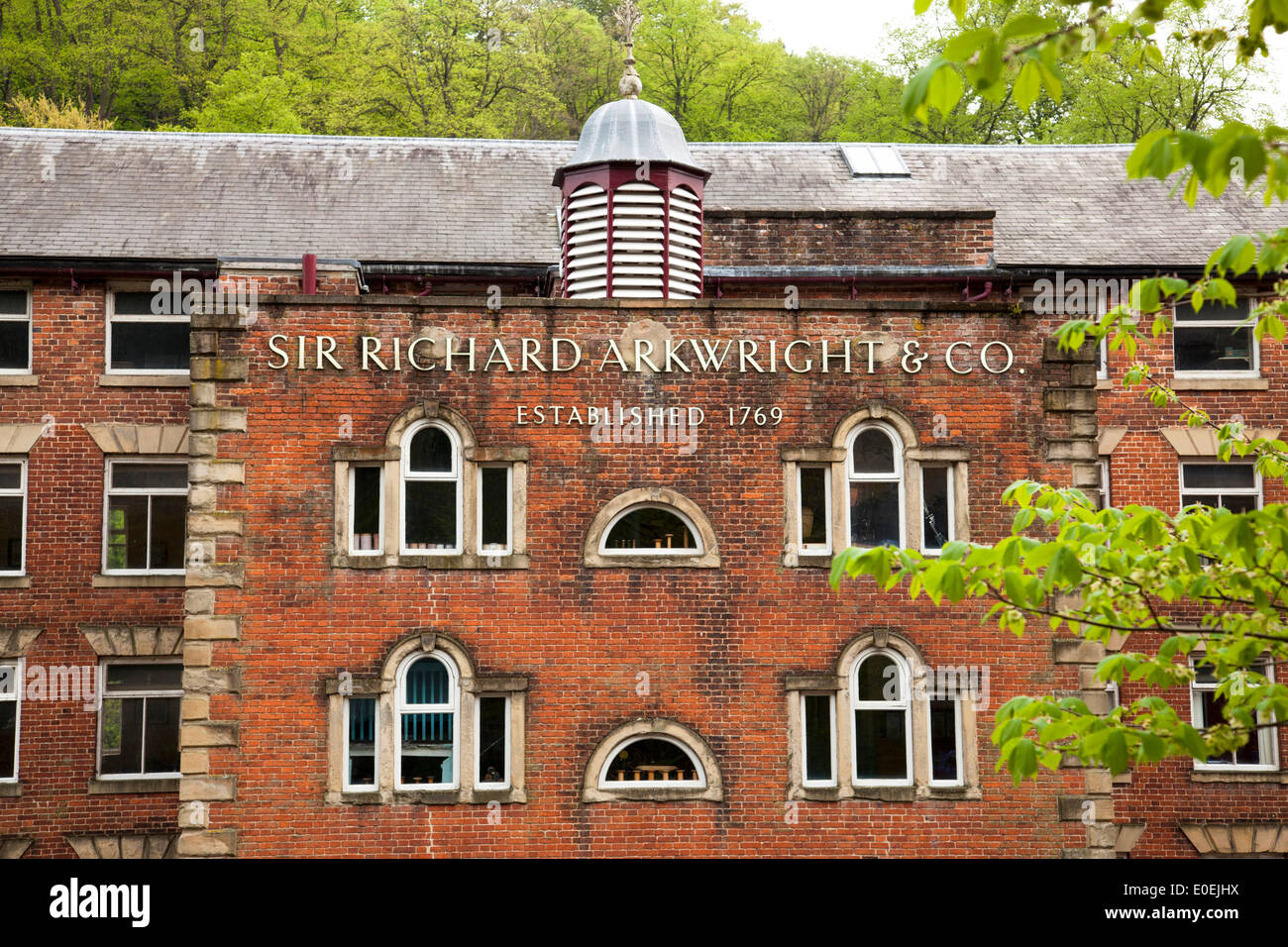 Masson Mill built  in 1769 by Sir Richard Arkwright in Matlock Bath, Derbyshire, England, U.K. Stock Photo