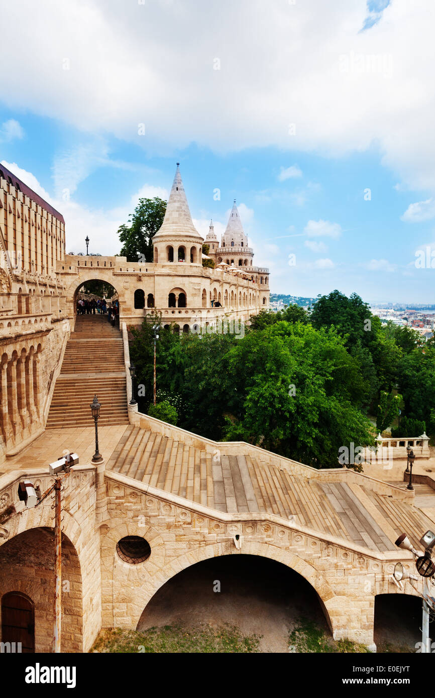 Fisherman's Bastion view from top in Budapest Stock Photo