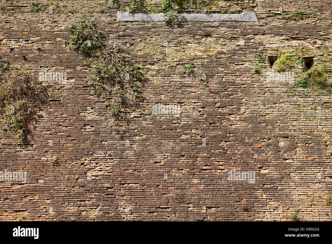 Ziegelmauer, Rom, Italien Brick wall, Rome, Italy Stock Photo Alamy