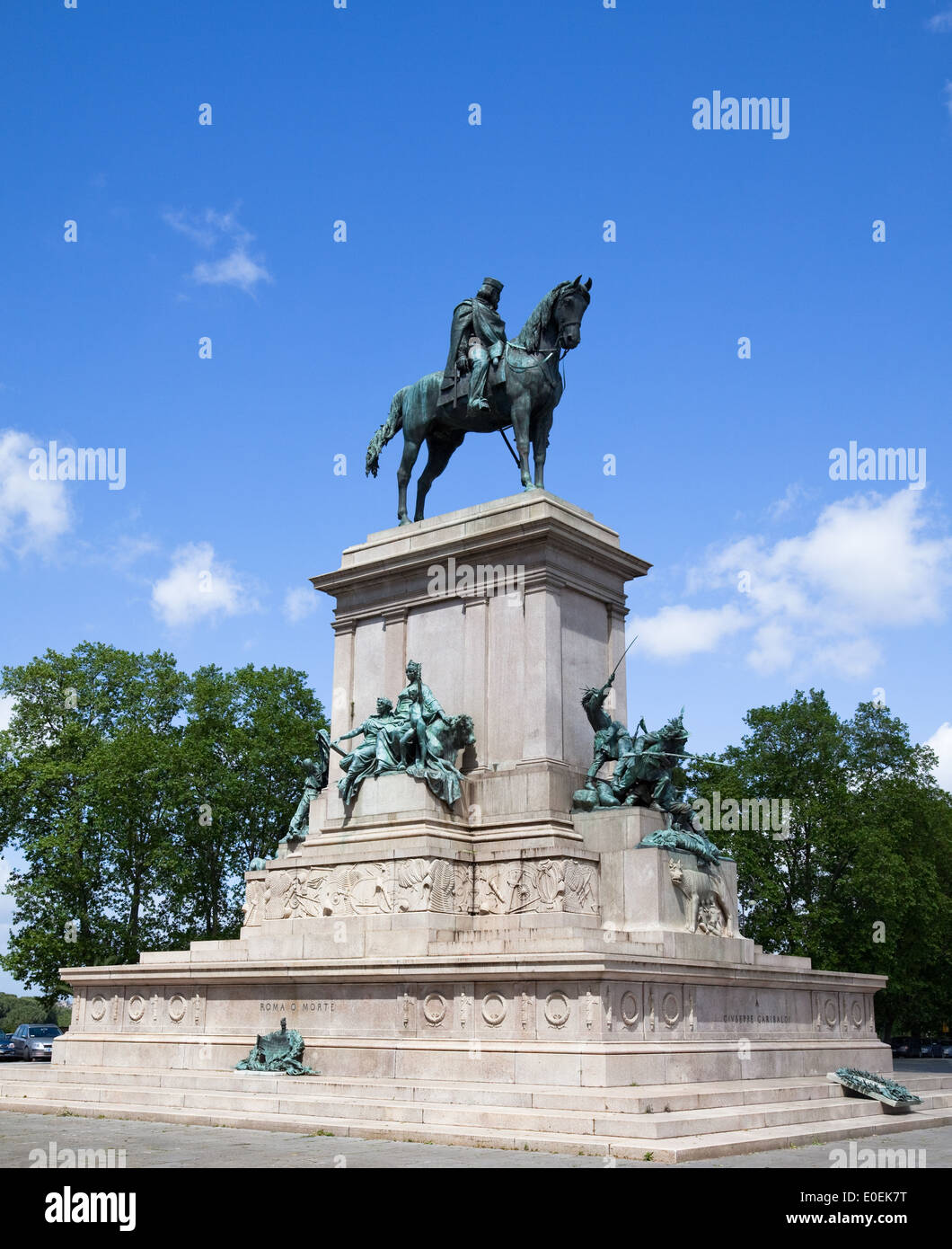Giuseppe Garibaldi Denkmal, Rom, Italien - Giuseppe Garibaldi Monument, Rome, Italy Stock Photo