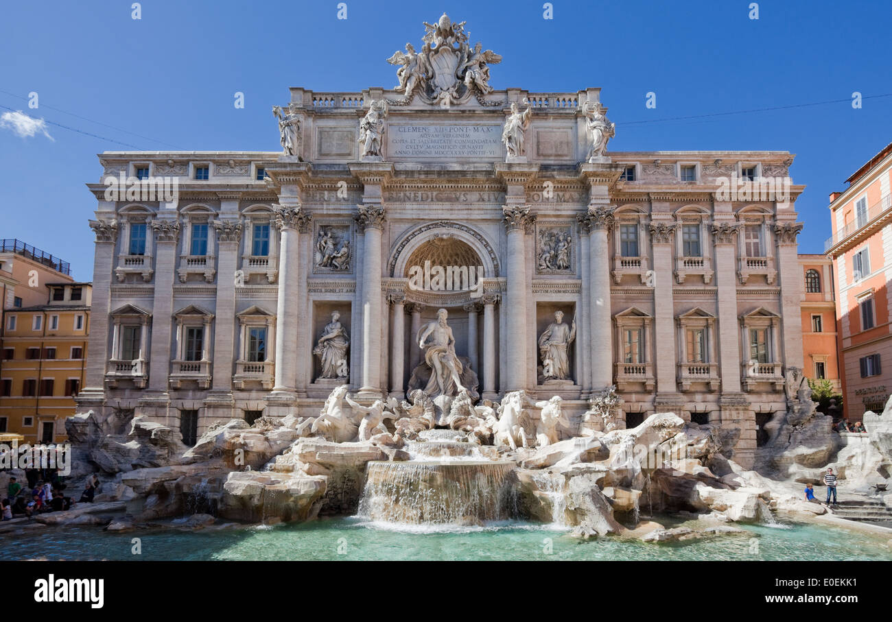 Trevi Brunnen, Rom, Italien - Trevi Fountain, Rome, Italy Stock Photo