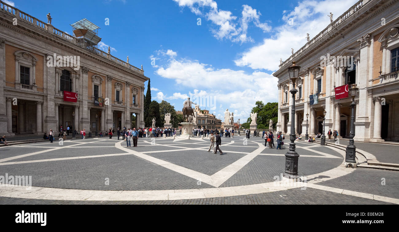 Piazza del Campidoglio, Rom, Italien - Piazza del Campidoglio, Rome, Italy Stock Photo