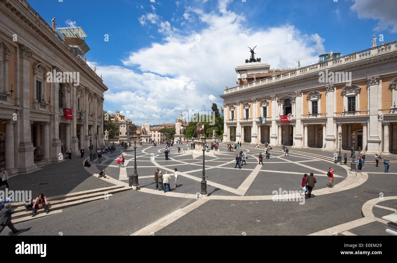 Piazza del Campidoglio, Rom, Italien - Piazza del Campidoglio, Rome, Italy Stock Photo