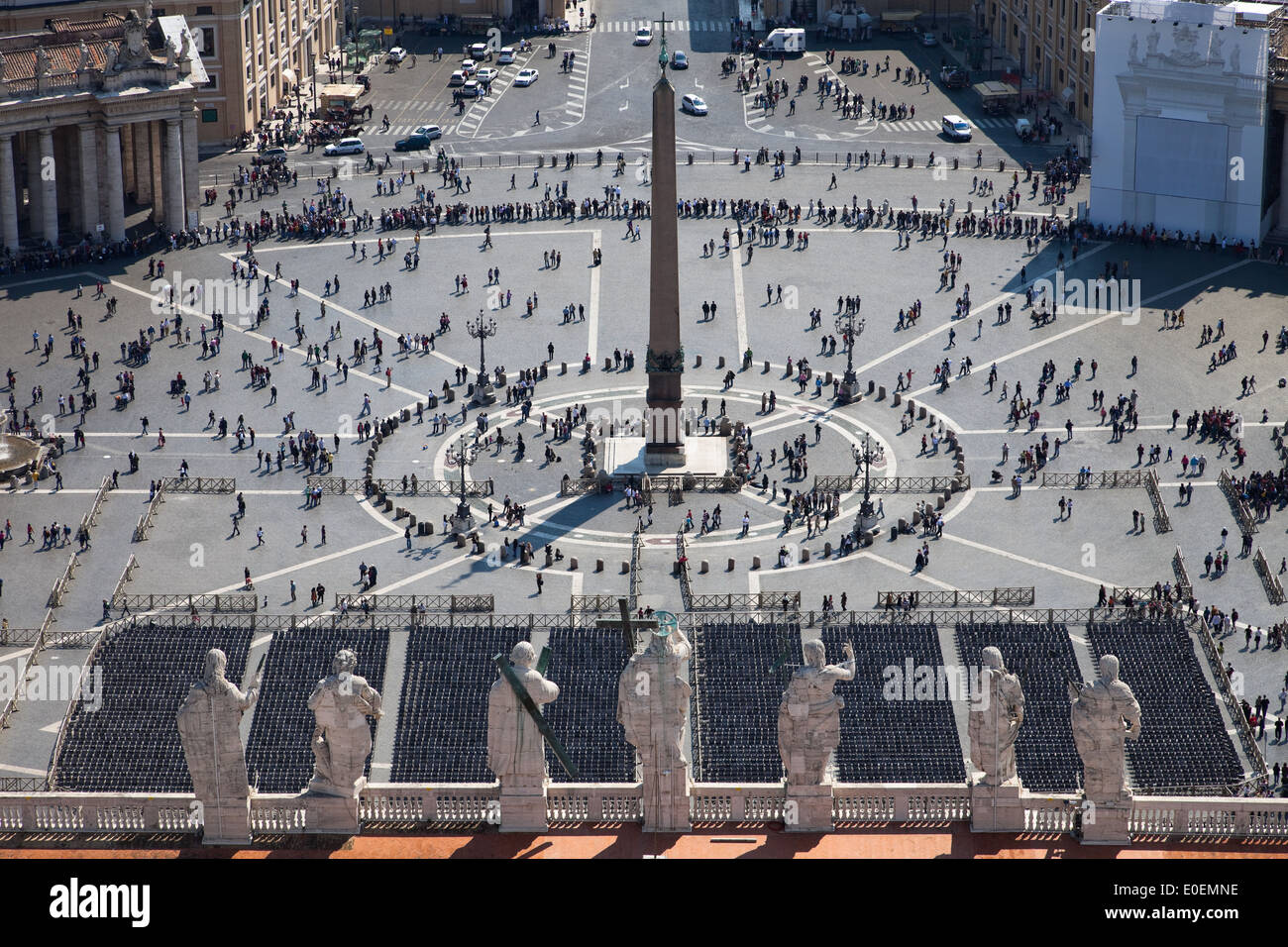 Petersplatz, Vatikan - Peter's square, Vatican Stock Photo