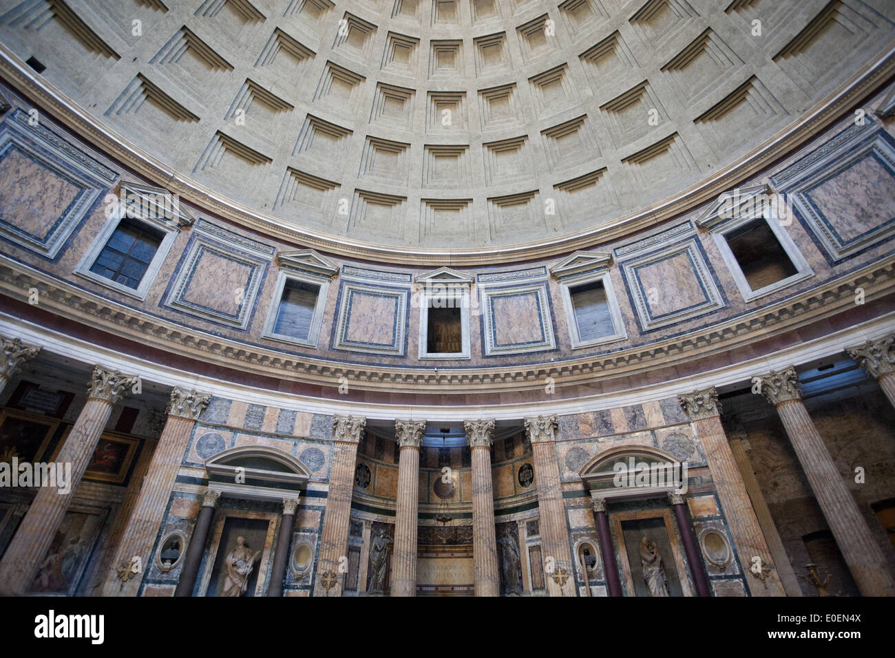 Innenansicht Pantheon, Rom, Italien - Pantheon, Rome, Italy Stock Photo