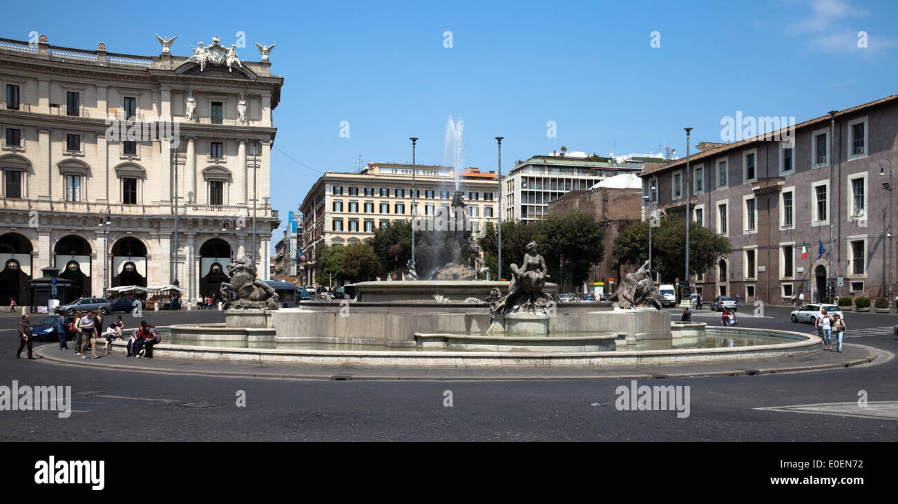 Fontana delle Naiadi, Rom, Italien - Fontana delle Naiadi, Rome, Italy Stock Photo