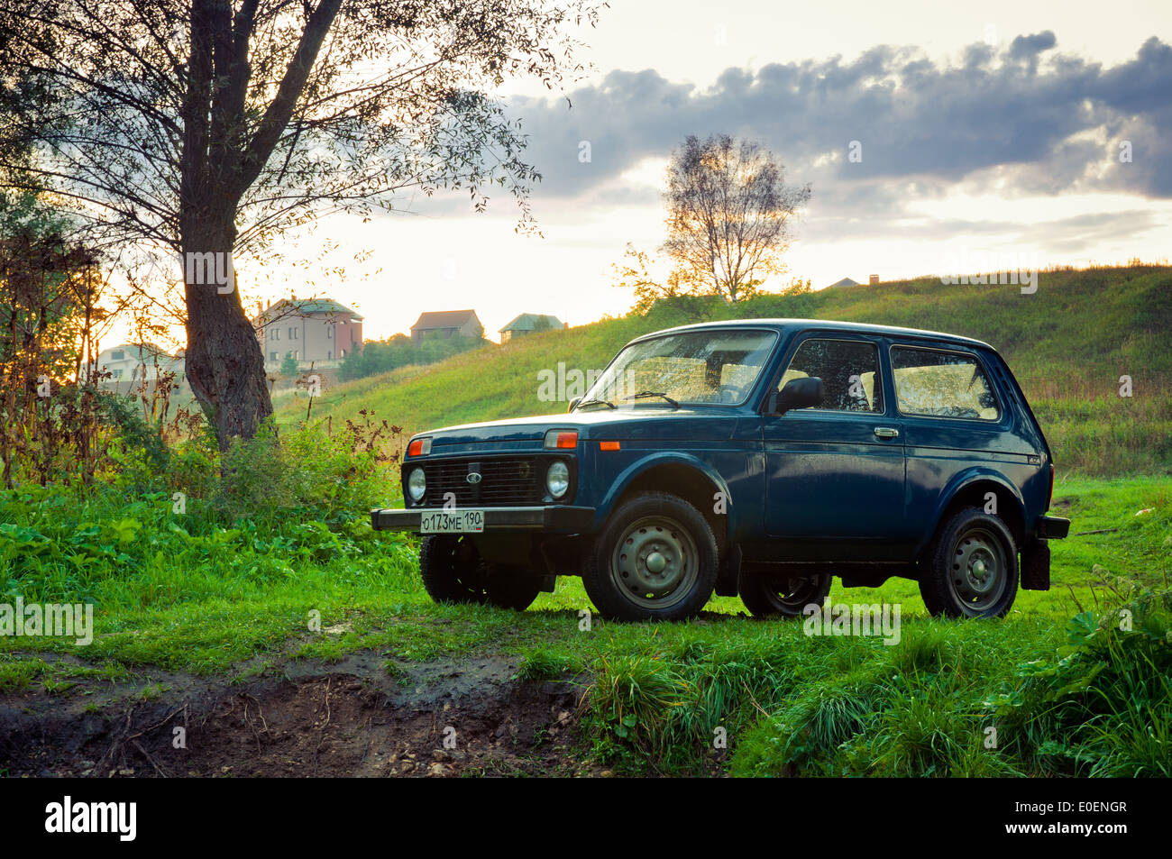 Lada Niva 4x4 Soviet and Russian SUV Stock Photo