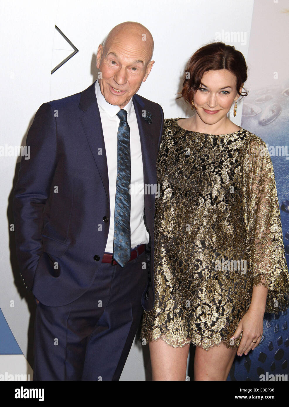 New York, New York, USA. 10th May, 2014. Actor PATRICK STEWART and his daughter SOPHIE ALEXANDRA STEWART attend the global premiere of 'X-Men: Days of Future Past' held Jacob Javits Convention Center. Credit:  Nancy Kaszerman/ZUMAPRESS.com/Alamy Live News Stock Photo