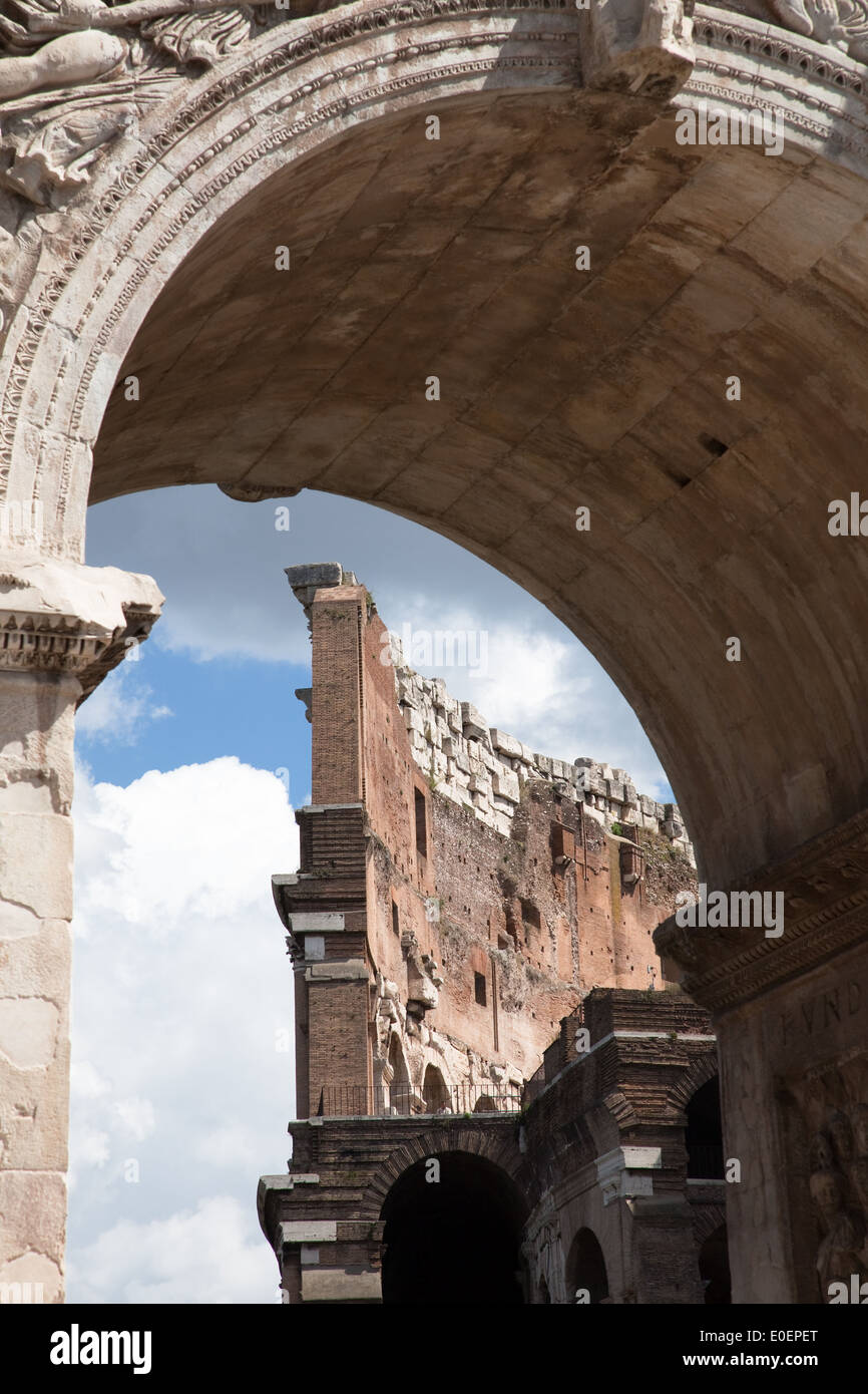 Konstantinsbogen, Rom, Italien - Arch of Constantine, Rome, Italy Stock Photo