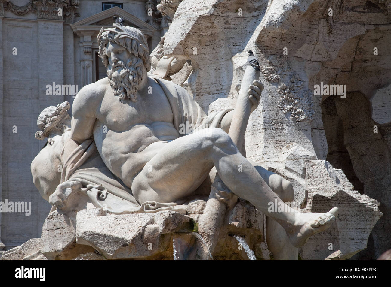 Fontana dei Quattro Fiumi, Rom, Italien - Fontana dei Quattro Fiumi, Rome, Italy Stock Photo