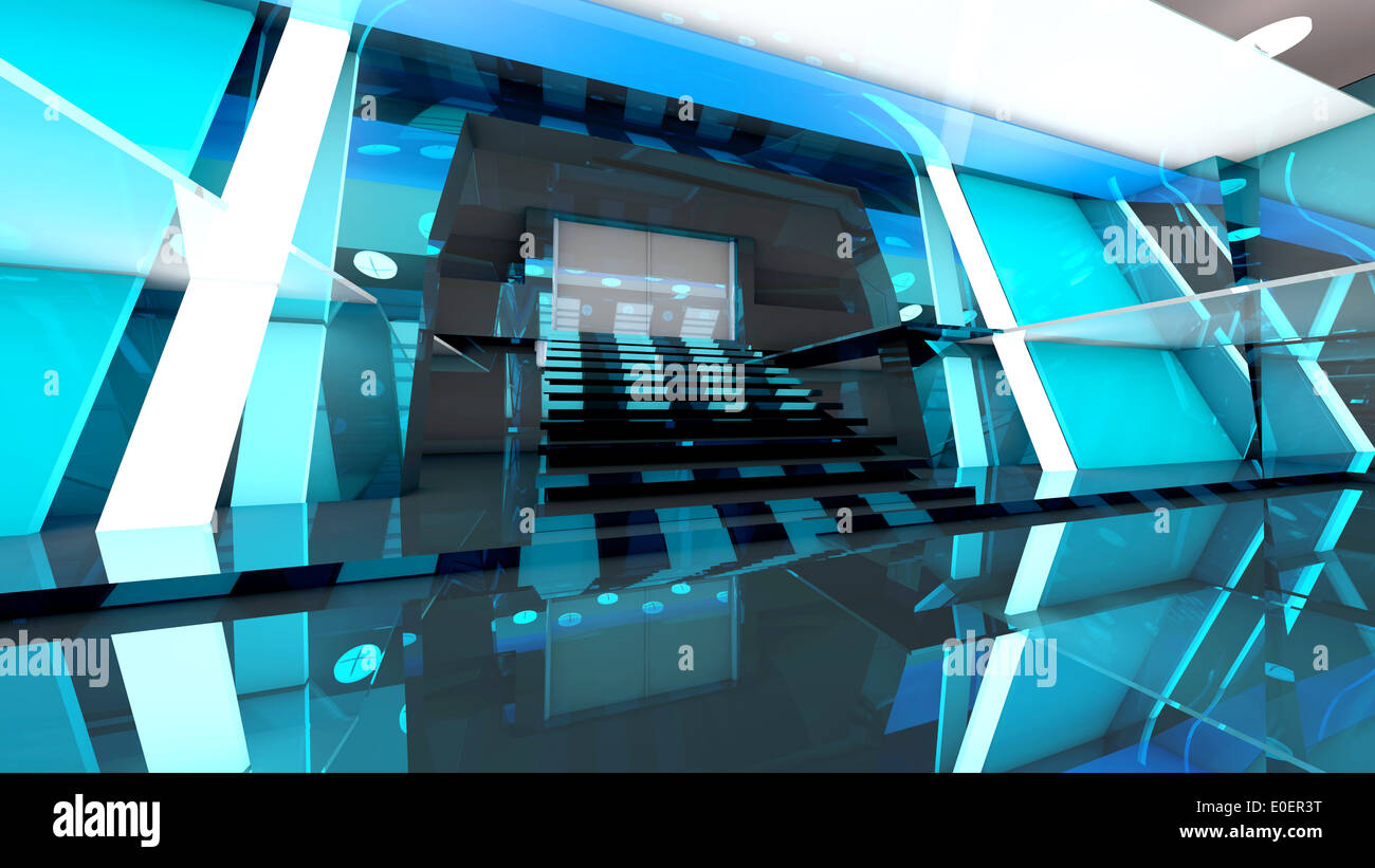 A futuristic entrance hall to a corporate building Stock Photo - Alamy