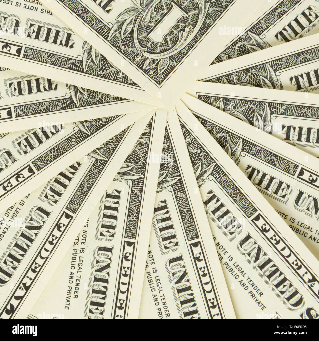 Seamlessly tileable and repeatable 1 dollar bills, US Currency Stock Photo