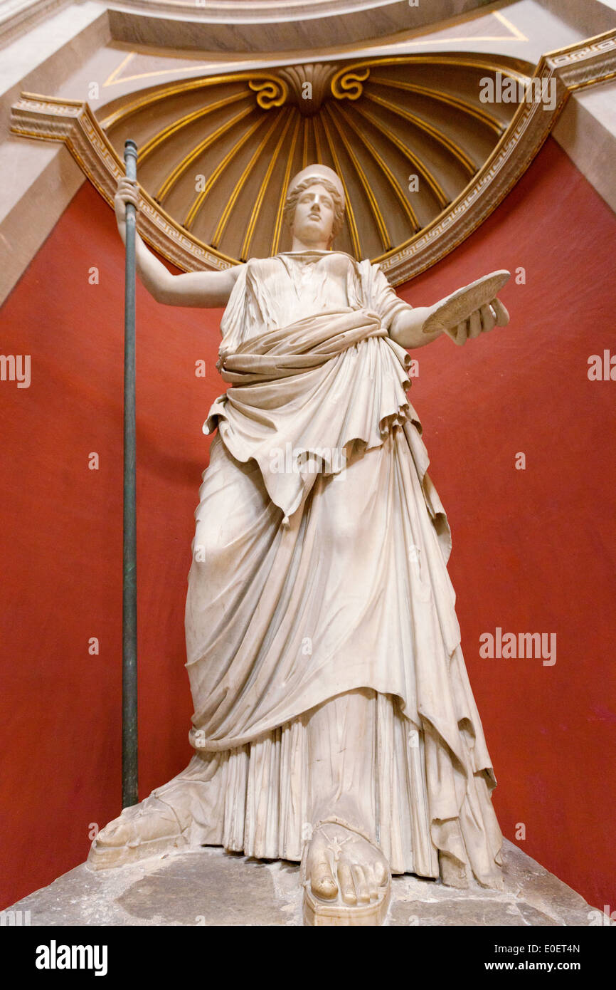Statue of the Goddess Hera, the Sala Rotonda, Vatican Museum, Vatican City Rome Italy Stock Photo
