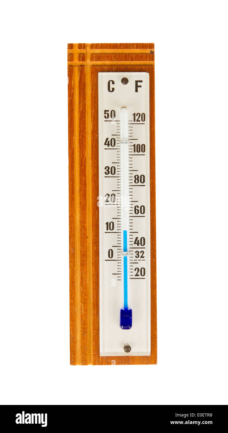 Meteorology thermometer isolated on white background. Thermometer