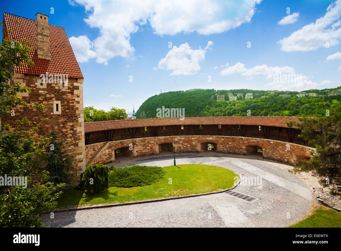 Guard tower at the Buda Castle in Budapest Stock Photo