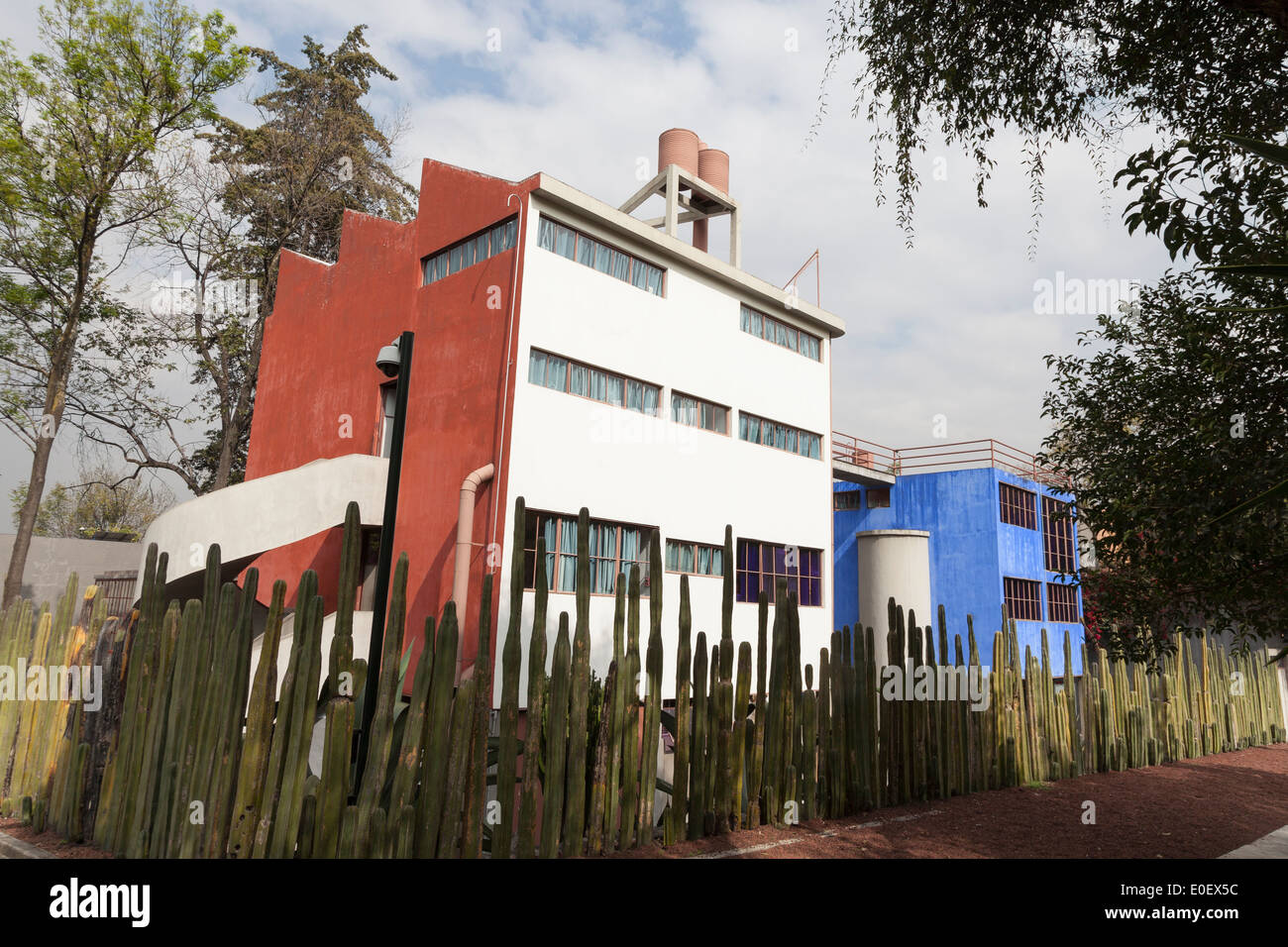 Museo Casa Estudio Diego Rivera y Frida Khalo - Colonia San Ángel, Álvaro Obregón, Mexico City, Federal District, Mexico Stock Photo